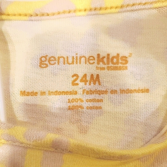 Genuine Kids OshKosh (2) Piece Ruffle Top & Striped Leggings Baby Girl 24 Months - Picture 9 of 9